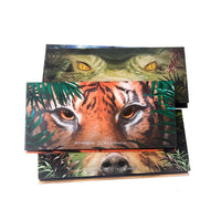 HKM-031635 Explorer Eyeshadow Palette - 12 Color Animal-Themed Shades: Piglet, Tiger, Crocodile, Ice Wolf
