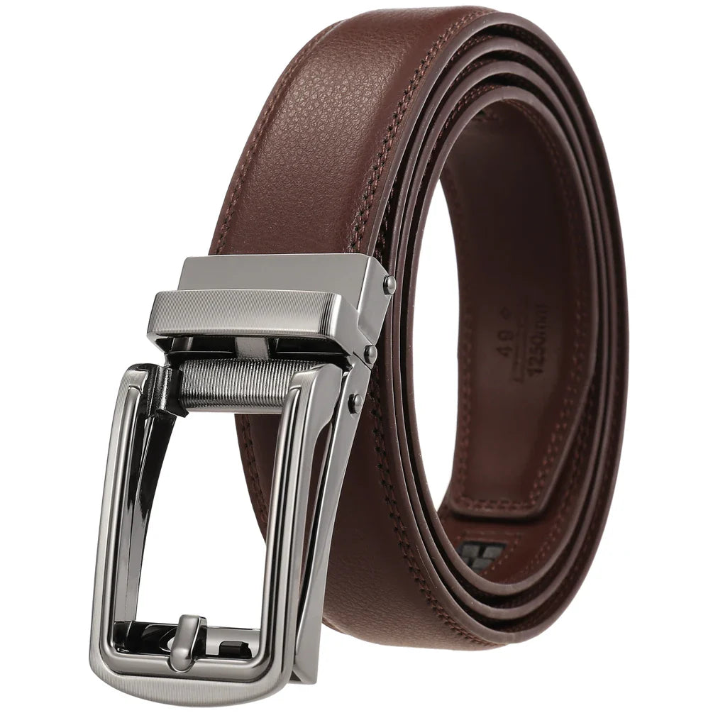 HKM-346451 Men's Leather Belt 3.0cm - Classic Design and Durable Material, Perfect for Everyday Wear