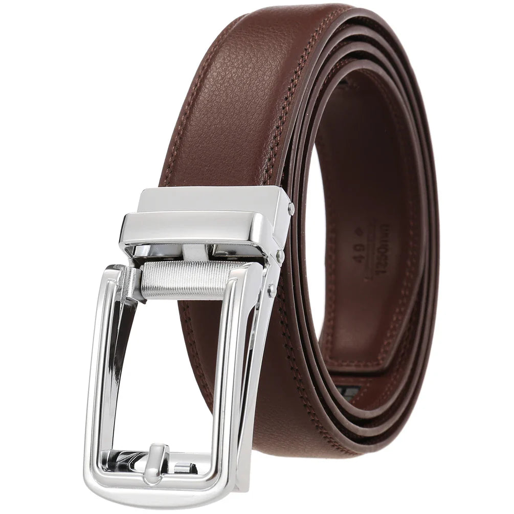 HKM-346451 Men's Leather Belt 3.0cm - Classic Design and Durable Material, Perfect for Everyday Wear
