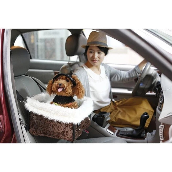 HKM-592595 Portable Waterproof Foldable Dog Car Seat with Elevated Frame