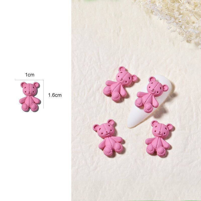HKM-250067 Cute Cartoon Bear Nail Drill - DIY Decoration, Three-Dimensional Design in Various Colors