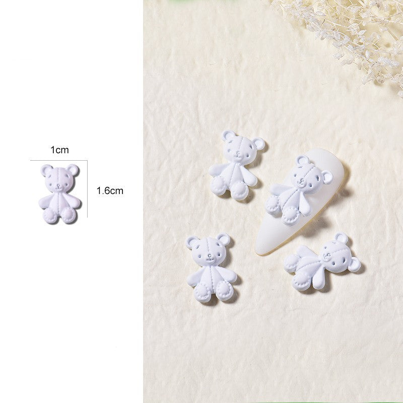HKM-250067 Cute Cartoon Bear Nail Drill - DIY Decoration, Three-Dimensional Design in Various Colors