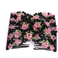 HKM-650131 Bright Beaded Variety Hair Clips and Magic Hair Comb Set with Acrylic and Metal Materials