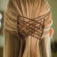 HKM-650131 Bright Beaded Variety Hair Clips and Magic Hair Comb Set with Acrylic and Metal Materials