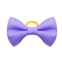 HKM-096339 Solid Color Pet Hair Bows - Macaron Style Rubber Bands for Dogs and Cats (50pcs)