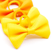 HKM-096339 Solid Color Pet Hair Bows - Macaron Style Rubber Bands for Dogs and Cats (50pcs)
