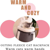 HKM-641171 Cozy Cat & Dog Carrier Backpack with Double Pockets for Travel and Comfort