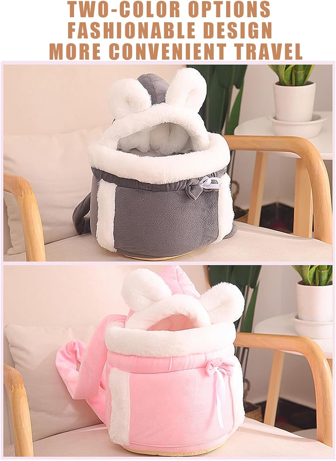 HKM-641171 Cozy Cat & Dog Carrier Backpack with Double Pockets for Travel and Comfort