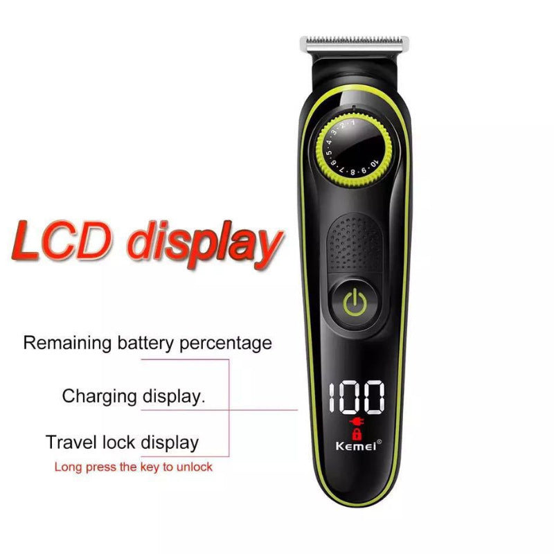 HKM-068691 Rechargeable 5-in-1 Household Electric Clippers with Multi-Cutter Heads and Accessories