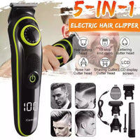 HKM-068691 Rechargeable 5-in-1 Household Electric Clippers with Multi-Cutter Heads and Accessories