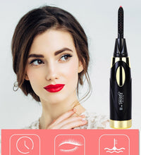 HKM-042003 Portable USB Charging Electric Eyelash Curler - Compact Black & White Design