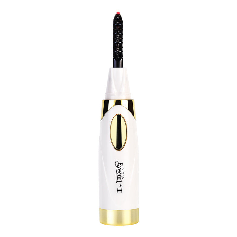 HKM-042003 Portable USB Charging Electric Eyelash Curler - Compact Black & White Design