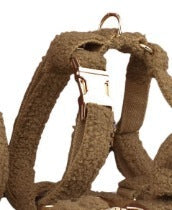 HKM-719571 Pet Necklet Set with Collar, Leash, Bow, and Vest - Brown 3-Piece and 4-Piece Options Available