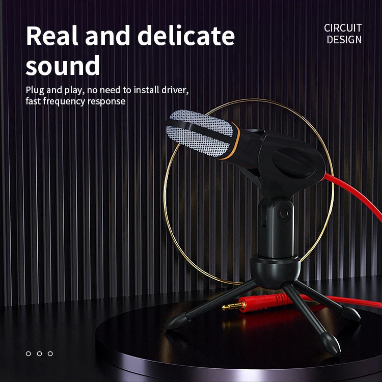 KTX-178195 Professional Condenser Microphone with 3.5mm Connector for Desktop Recording and Streaming