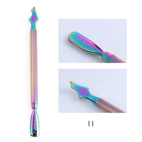 HKM-574291 Electroplated Nail Clippers with Dead Skin Fork Tweezers and Manicure Polishing Tool
