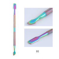 HKM-574291 Electroplated Nail Clippers with Dead Skin Fork Tweezers and Manicure Polishing Tool