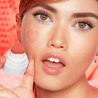 HKM-977299 Heart-Shaped Blush Cushion - Waterproof, Smooth Velvet Texture, 6ml