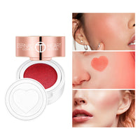 HKM-977299 Heart-Shaped Blush Cushion - Waterproof, Smooth Velvet Texture, 6ml