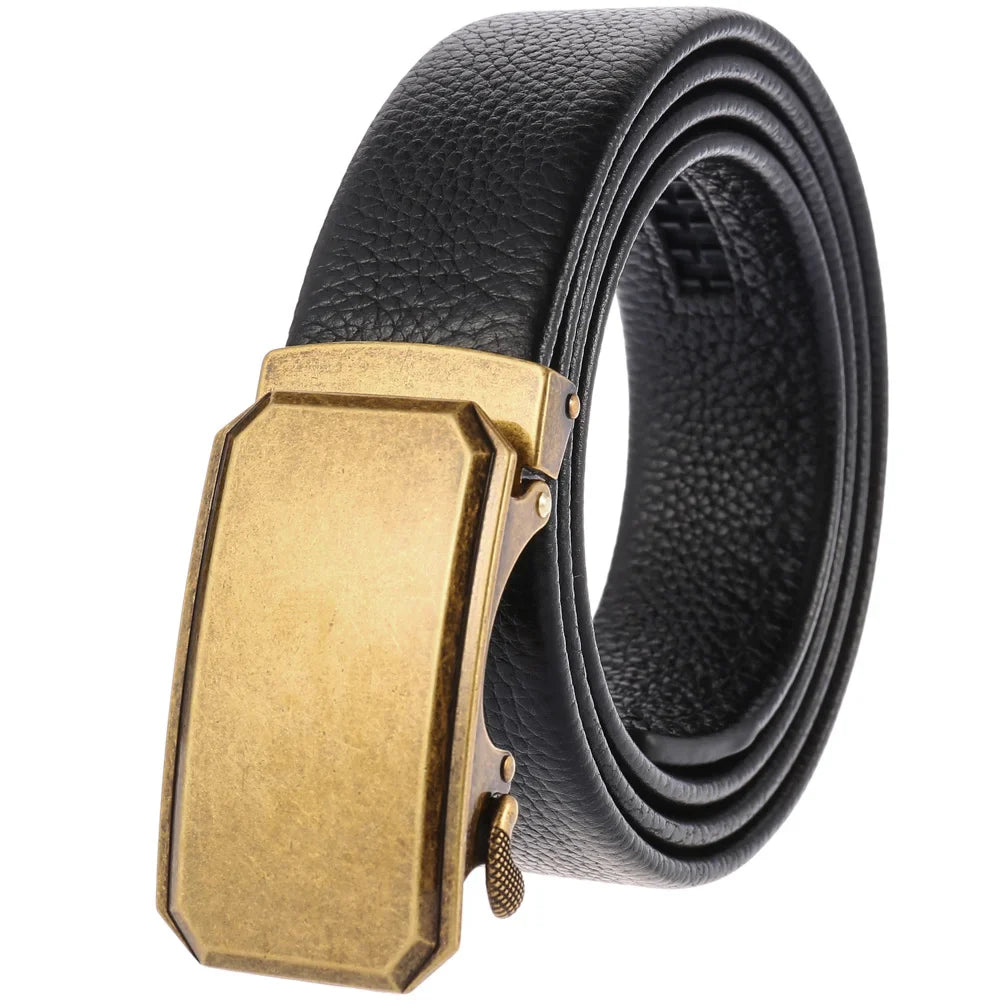 HKM-801747 Men's Stylish Black and Brown Casual Leather Belt