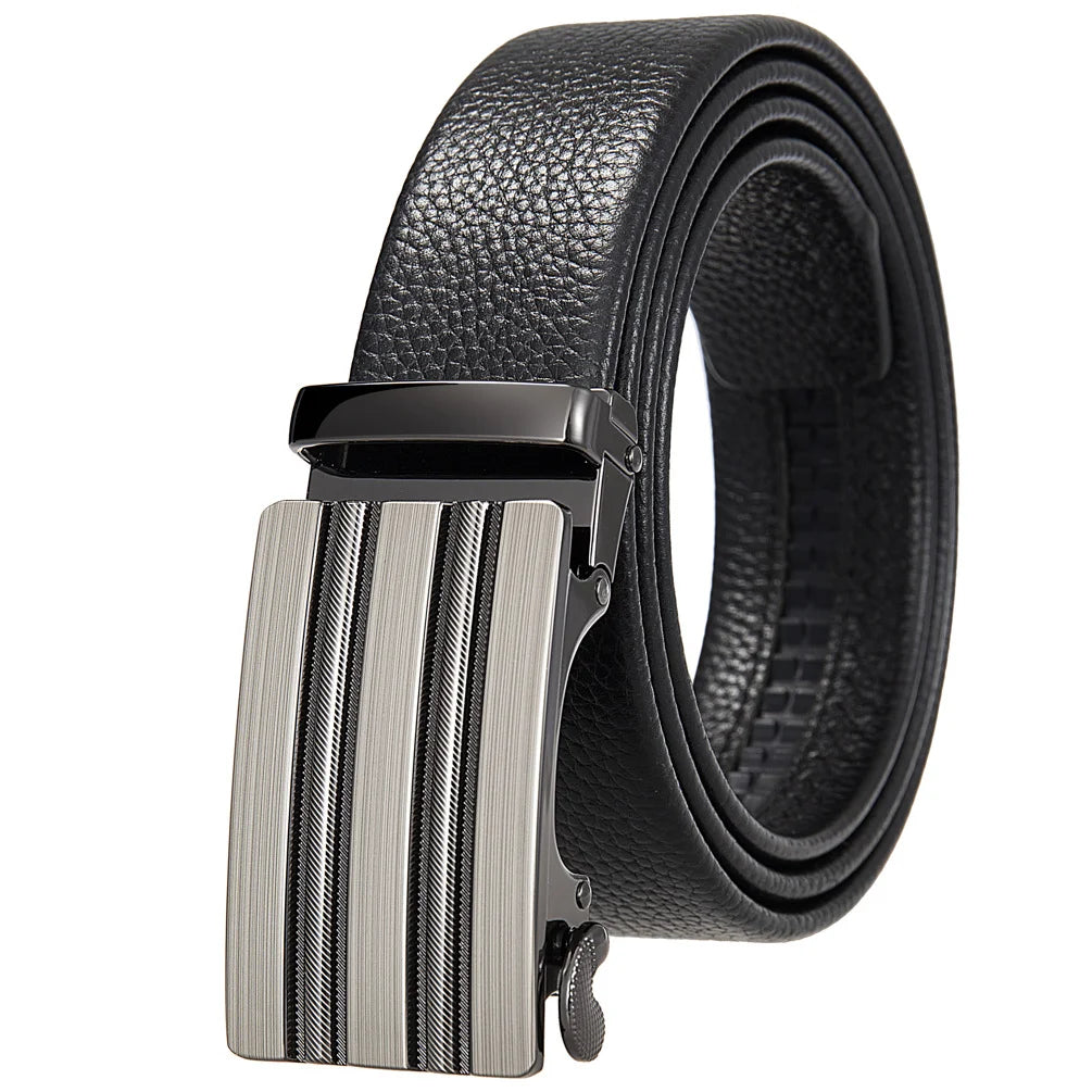 HKM-801747 Men's Stylish Black and Brown Casual Leather Belt