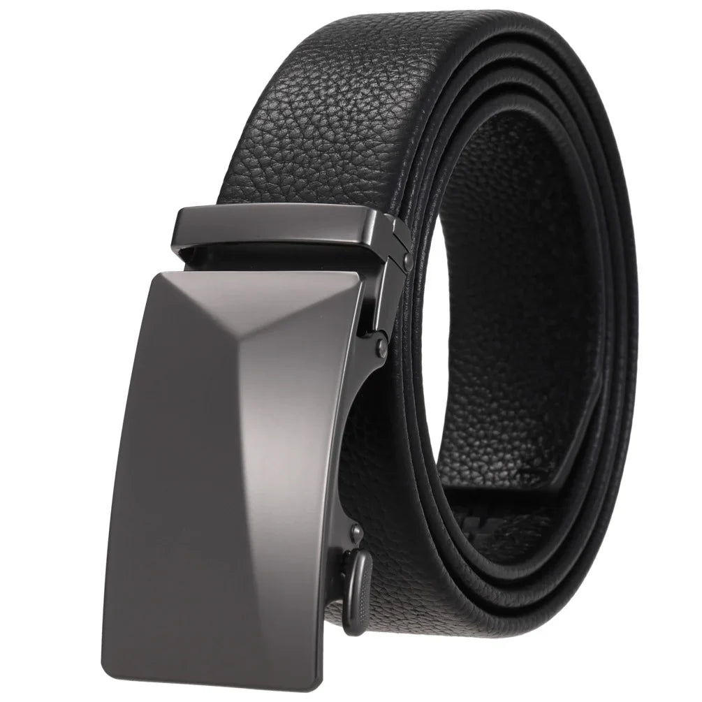 HKM-801747 Men's Stylish Black and Brown Casual Leather Belt