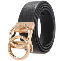 HKM-801747 Men's Stylish Black and Brown Casual Leather Belt