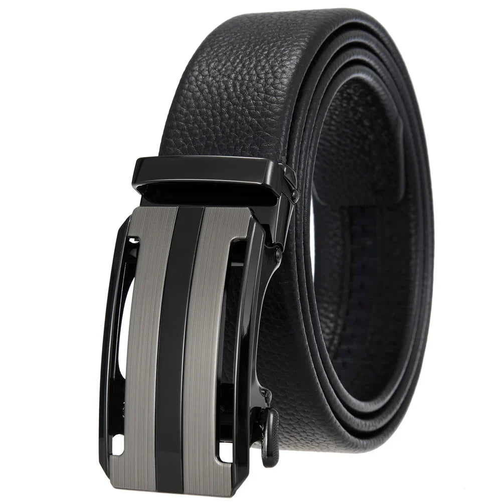 HKM-801747 Men's Stylish Black and Brown Casual Leather Belt