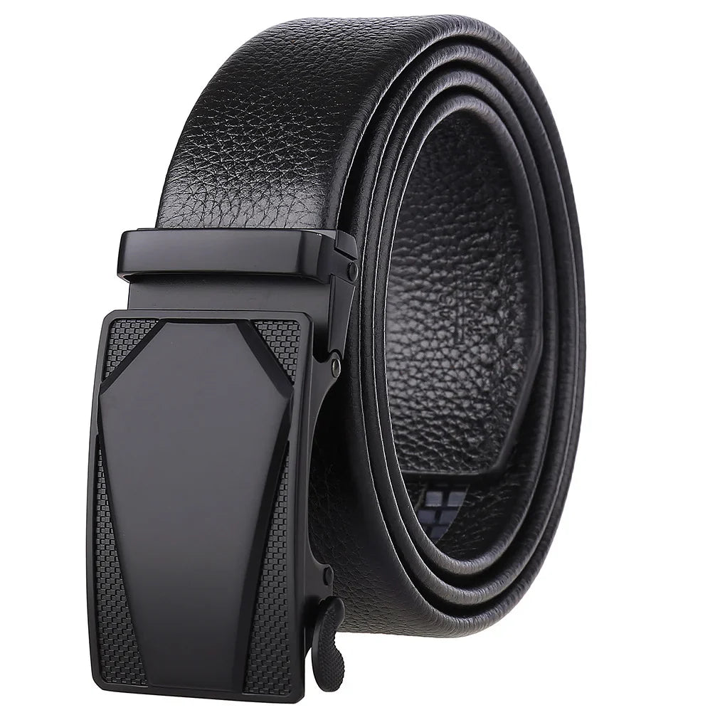 HKM-801747 Men's Stylish Black and Brown Casual Leather Belt