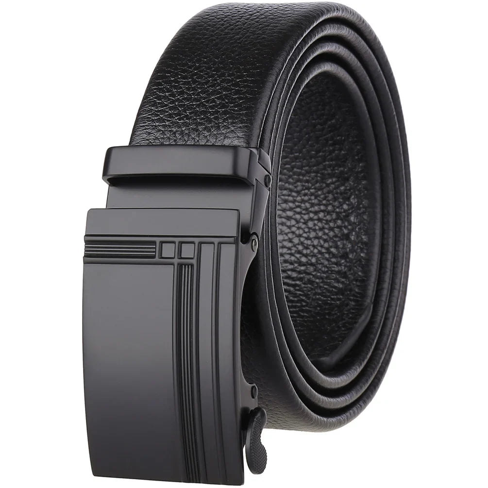 HKM-801747 Men's Stylish Black and Brown Casual Leather Belt