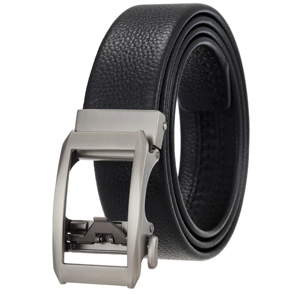 HKM-801747 Men's Stylish Black and Brown Casual Leather Belt