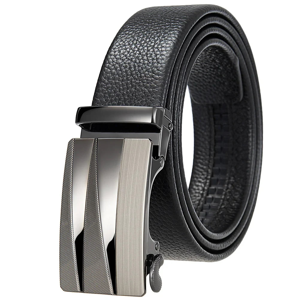HKM-801747 Men's Stylish Black and Brown Casual Leather Belt