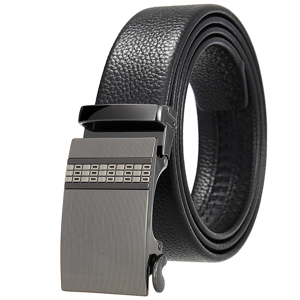 HKM-801747 Men's Stylish Black and Brown Casual Leather Belt