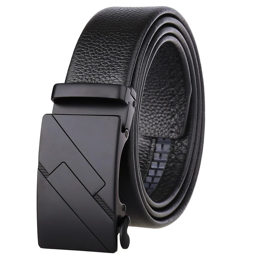 HKM-801747 Men's Stylish Black and Brown Casual Leather Belt
