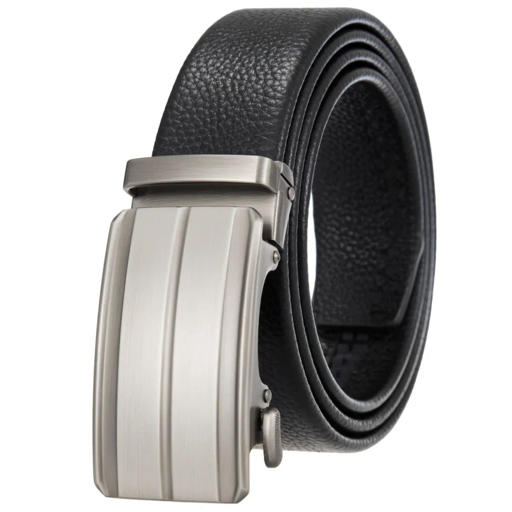 HKM-801747 Men's Stylish Black and Brown Casual Leather Belt