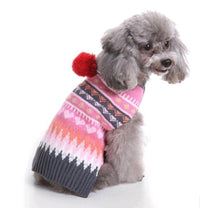 HKM-876691 Cozy Knit Turtleneck Christmas Sweater for Pets - Various Colors & Sizes Available