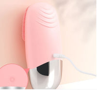 HKM-918867 Mini Silicone Electric Face Cleansing Brush with Sonic Technology and IPX7 Waterproofing for Effective Facial Care