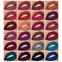 HKM-498451 Matte Waterproof Nonstick Lip Gloss Set - 24 Vibrant Shades (1.2ml Each)