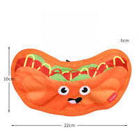 HKM-828243 Durable Crinkle Squeaky Dog Toy for Interactive Play - Stuffing-Free Hamburger Design