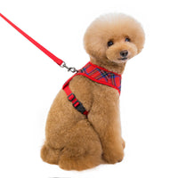 HKM-748883 Breathable and Comfortable Chest Strap Harness for Pugs - Adjustable Polyester Design in Sizes S, M, L, XL