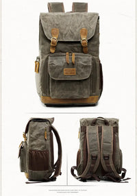 HKM-942035 Large Capacity Canvas Camera Backpack – Special Purpose Rucksack for Photographers and Adventurers