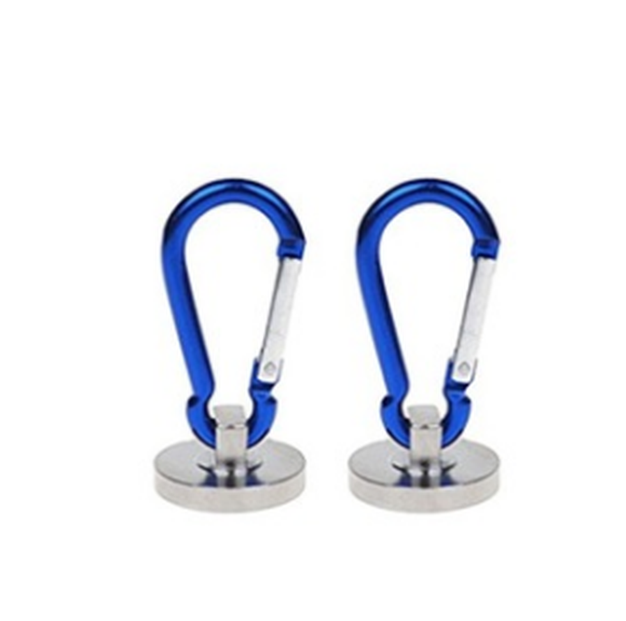 HKM-451987 Magnetic Carabiner Tool Buckle with Blue Plastic Edging and Detachable Ring