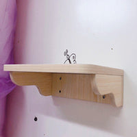 HKM-774035 Wall-Mounted Solid Wood Cat Jumping Platform for Active Pets