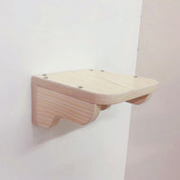 HKM-774035 Wall-Mounted Solid Wood Cat Jumping Platform for Active Pets