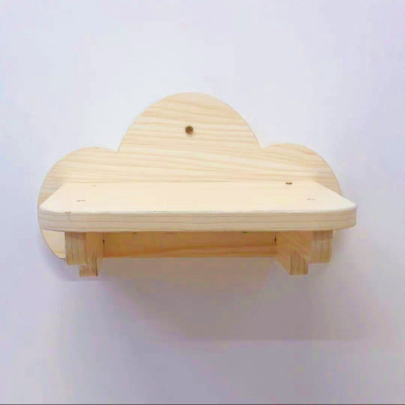 HKM-774035 Wall-Mounted Solid Wood Cat Jumping Platform for Active Pets