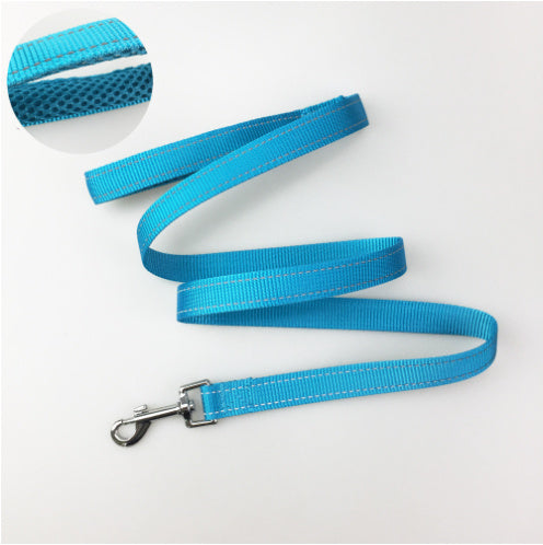 HKM-878803 Adjustable Nylon Pet Chest Harness for Small to Large Dogs - Vests Available in Black, Rose Red, and Blue