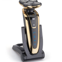 HKM-768019 Rechargeable 5D Rotary Shaver with Multi-Functional Heads and Full Body Wash Design