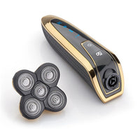 HKM-768019 Rechargeable 5D Rotary Shaver with Multi-Functional Heads and Full Body Wash Design