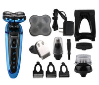 HKM-768019 Rechargeable 5D Rotary Shaver with Multi-Functional Heads and Full Body Wash Design