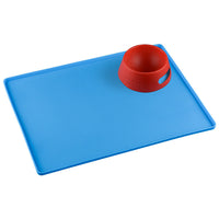 HKM-600659 Portable Foldable Silicone Pet Pad for Cars - 40 x 30cm, Solid Color Design