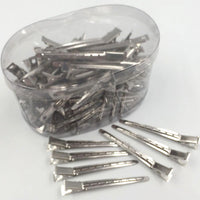 HKM-149715 Stainless Steel Hairdressing Duckbill Clips - Large Steel Hair Staples, Pack of 10